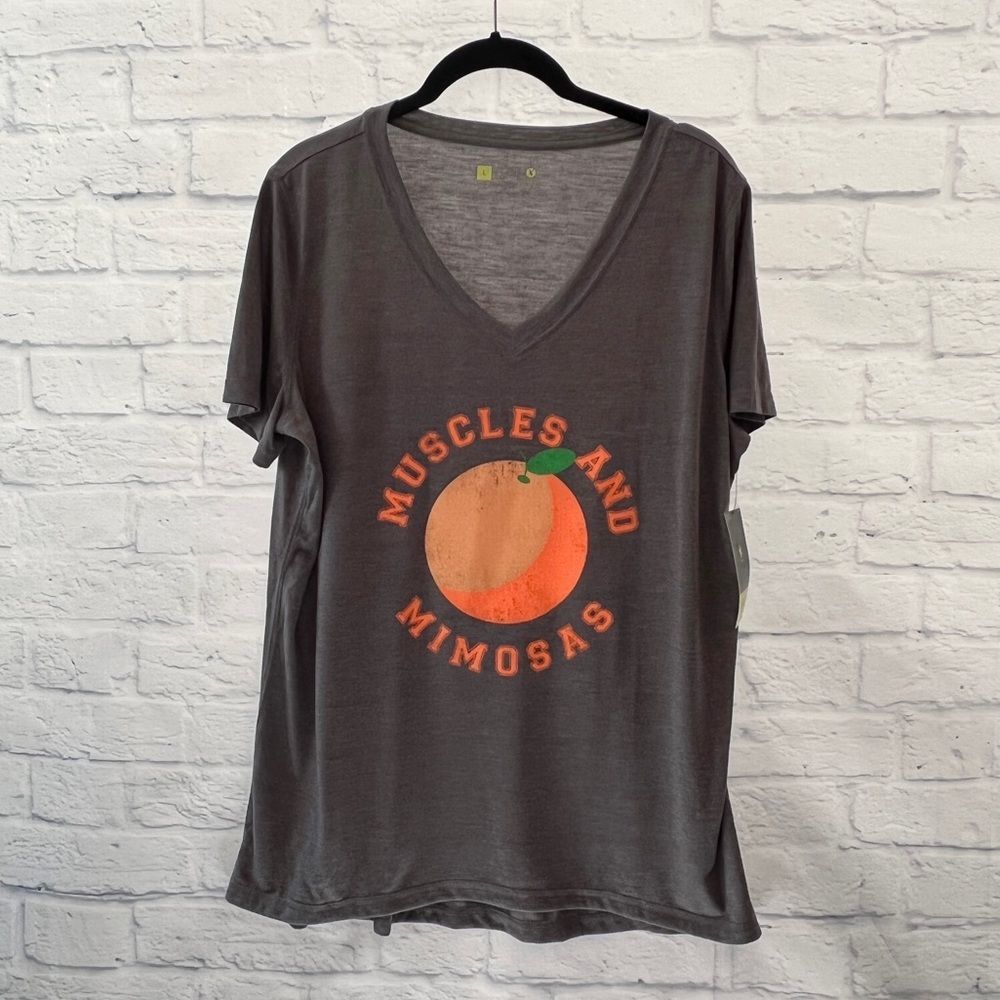 New Muscles and Mimosas Graphic Tee Shirt Xersion